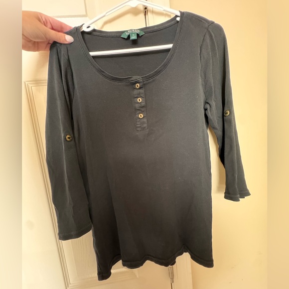 Ralph Lauren Tops - Ralph Lauren Charcoal Button-Down Shirt